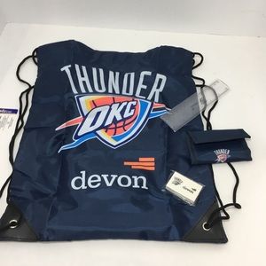 Okc Thunder Kids Nylon Backpack Wallet Combo